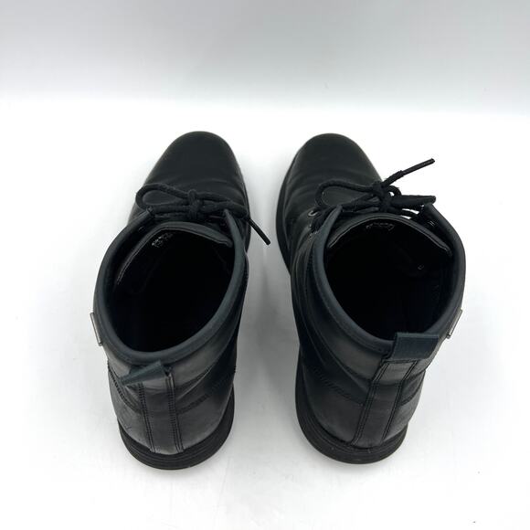 Geox Respira Leather Boots Amphibiox Waterproof Black - Picture 7 of 14